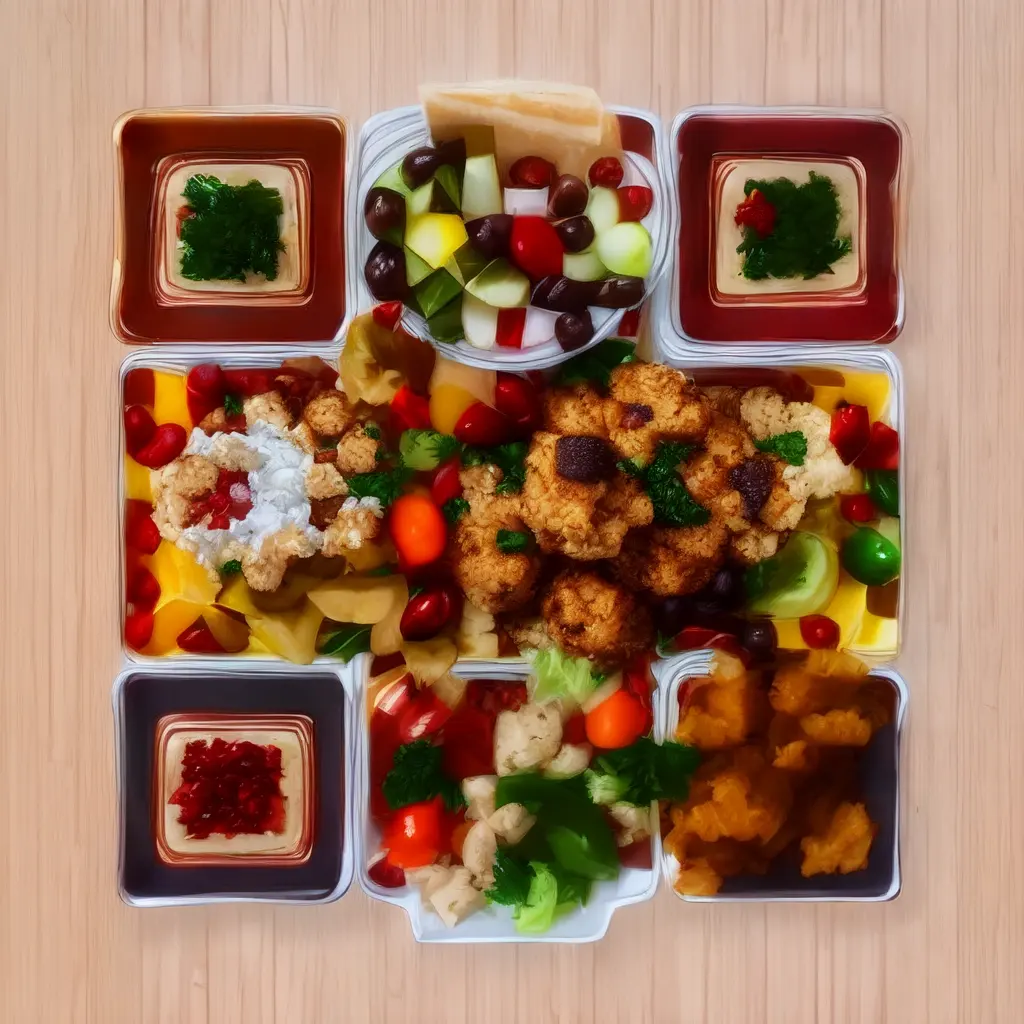 Colorful Mediterranean Mezze Platter With Hummus Falafel Olives Pita Bread Roast