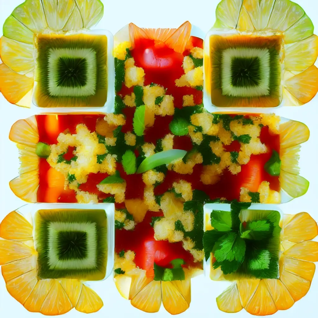 Fresh Mango Smoothie In A Frosted Glass With Mint Garnish Sliced Tropical Fruits