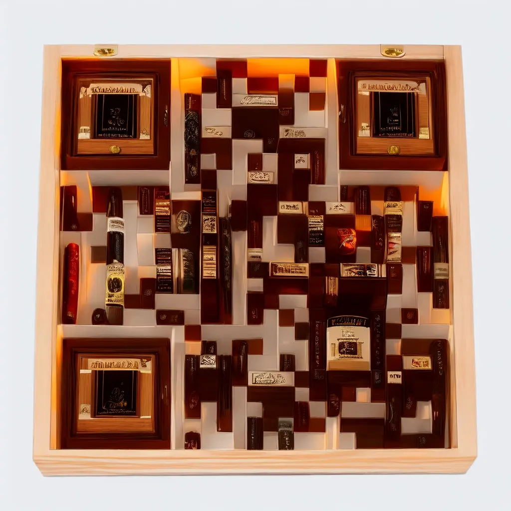 Luxury Cigar Humidor Display Containing Handcrafted Cigars Cedar Wood Dividers C