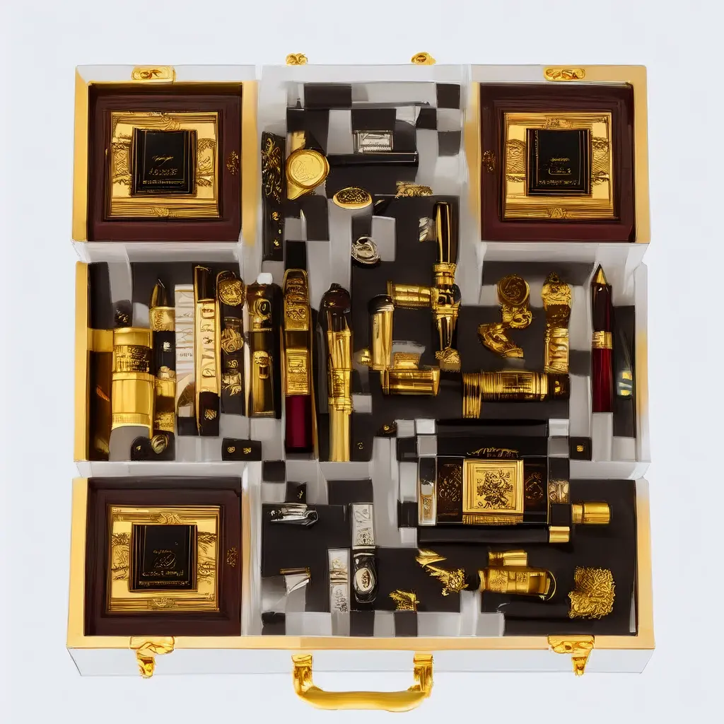 Luxury Fountain Pen Collector Box Displaying Handcrafted Fountain Pens Colorful