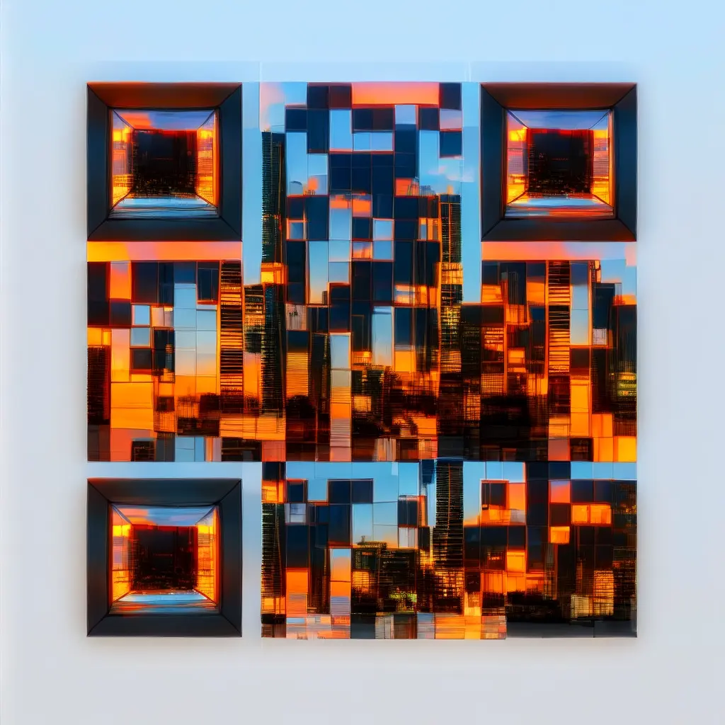 Modern Luxury Skyscrapers Reflecting Sunset Over The Skyline Glass Facade Reflec