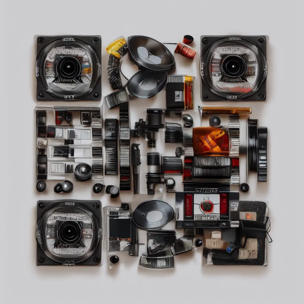 Professional Film Production Flat Lay Displaying Vintage Film Reels Director Cla