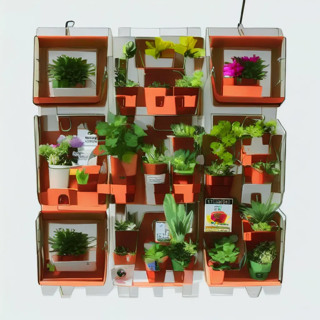 Professional Gardening Workstation Featuring Seed Packets Terracotta Pots Prunin